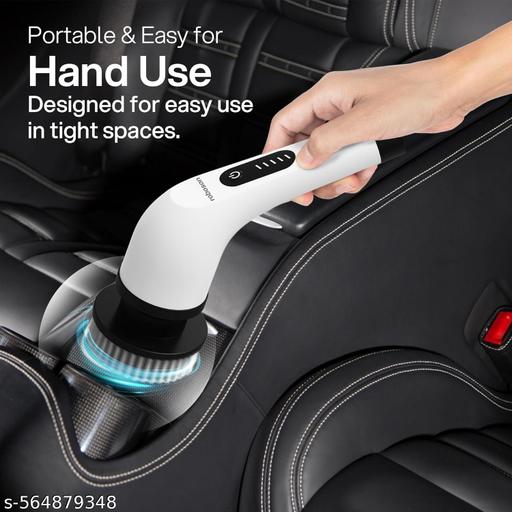Rechargeable Electric Spin Scrubber configured for handheld cleaning in a tight space